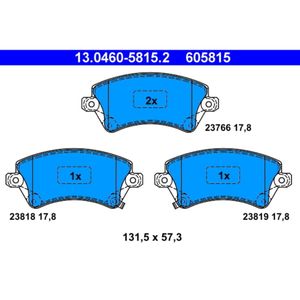 Bremsbelagsatz Scheibenbremse ATE 13.0460-5815.2