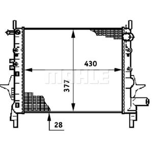 Kühler Motorkühlung MAHLE CR 614 000S für Renault Twingo I