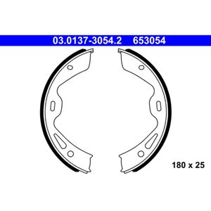 Bremsbackensatz Feststellbremse ATE 03.0137-3054.2 für Porsche Panamera 911