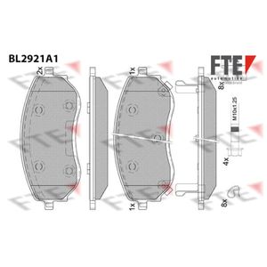 Bremsbelagsatz Scheibenbremse FTE 9011164 für Mercedes-Benz X