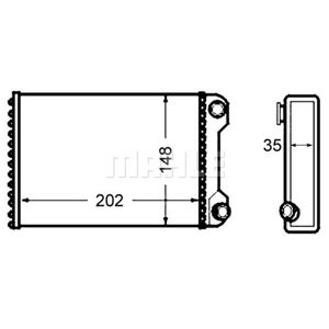Wärmetauscher Innenraumheizung MAHLE AH 59 000S für Fiat Punto