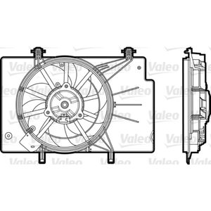 Lüfter Motorkühlung VALEO 696344 für Ford Fiesta VI B-Max