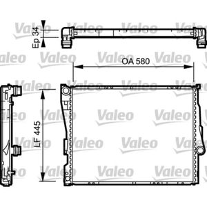 Kühler Motorkühlung VALEO 734276 für BMW 3er Z4 Roadster