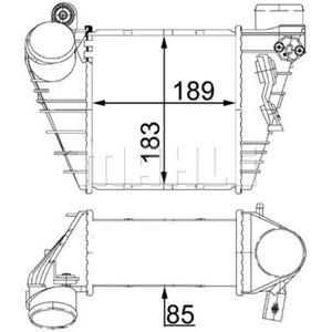 Ladeluftkühler MAHLE CI 22 000S für Audi Skoda VW Seat A3