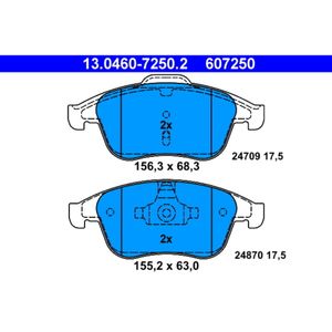 Bremsbelagsatz Scheibenbremse ATE 13.0460-7250.2 für Renault Latitude Laguna III