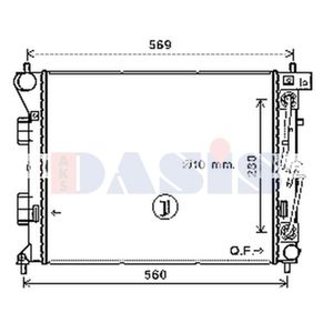 Kühler Motorkühlung AKS DASIS 510185N für Kia Hyundai Cee'd I30