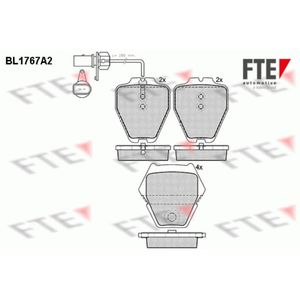 Bremsbelagsatz Scheibenbremse FTE 9010337 für Audi VW A6 C5 A4 B5 Avant Phaeton