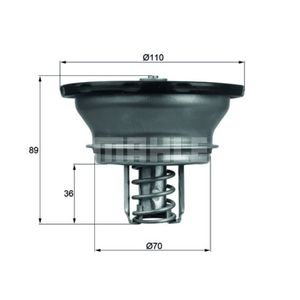 Thermostat Kühlmittel MAHLE THD 3 76