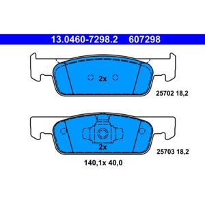 Bremsbelagsatz Scheibenbremse ATE 13.0460-7298.2 für Dacia Renault Smart Clio IV