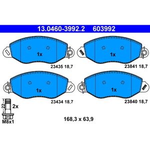 Bremsbelagsatz Scheibenbremse ATE 13.0460-3992.2 für Ford Transit