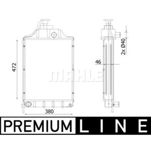 Kühler Motorkühlung MAHLE CR 2303 000P