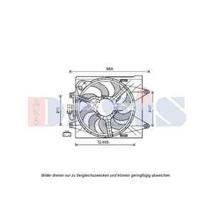 Lüfter Motorkühlung AKS DASIS 088147N für Fiat Panda