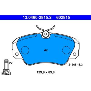 Bremsbelagsatz Scheibenbremse ATE 13.0460-2815.2 für Opel Omega A Senator B