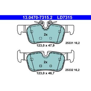 Bremsbelagsatz Scheibenbremse ATE 13.0470-7315.2 für BMW Mini i3