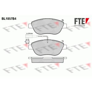 Bremsbelagsatz Scheibenbremse FTE 9010433 für Fiat Abarth Lancia Opel Doblo Idea