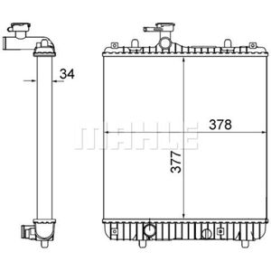 Kühler Motorkühlung MAHLE CR 1495 001S für Opel Agila