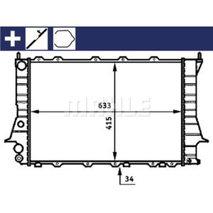 Kühler Motorkühlung MAHLE CR 358 000S für Audi 100 C4 Avant A6