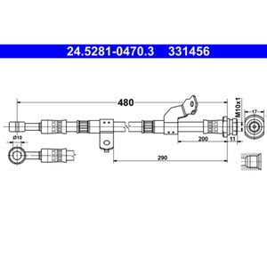 Bremsschlauch ATE 24.5281-0470.3 für Kia Carens III