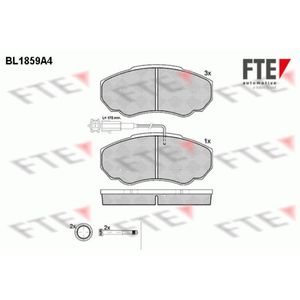 Bremsbelagsatz Scheibenbremse FTE 9010437 für Peugeot Fiat Citroën Boxer Ducato