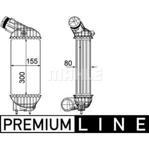 Ladeluftkühler MAHLE CI 199 000P für Citroën Peugeot DS C4 II 5008 Picasso I