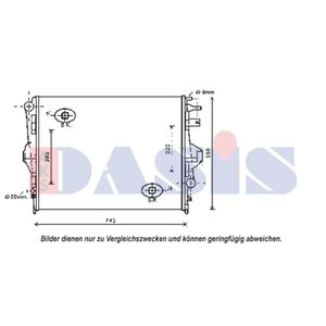 Kühler Motorkühlung AKS DASIS 040052N für VW Touareg