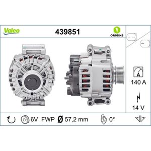 Generator VALEO 439851 für Audi VW Skoda A3