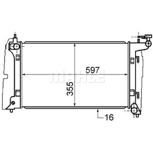 Kühler Motorkühlung MAHLE CR 1527 000S