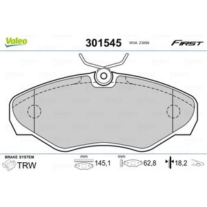 Bremsbelagsatz Scheibenbremse VALEO 301545 für Renault Opel Trafic II Vivaro A