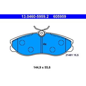 Bremsbelagsatz Scheibenbremse ATE 13.0460-5959.2 für Ford Maverick