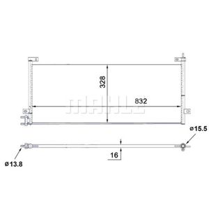 Kondensator Klimaanlage MAHLE AC 884 000S