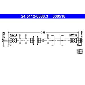 Bremsschlauch ATE 24.5112-0388.3 für Alfa Romeo Fiat 145 Brava