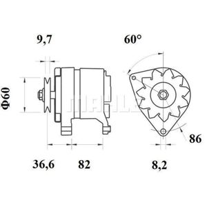 Generator MAHLE MG 222 für Ford Jaguar Rover Fiesta II Scorpio I Escort V XJ