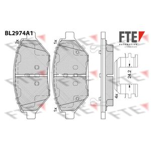 Bremsbelagsatz Scheibenbremse FTE 9011220 für Opel Karl