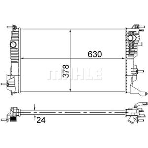 Kühler Motorkühlung MAHLE CR 840 001S für Renault Megane III Grandtour Fluence