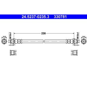 Bremsschlauch ATE 24.5237-0235.3 für Mercedes-Benz VW Sprinter LT 28-35 II