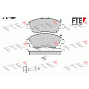 Bremsbelagsatz Scheibenbremse FTE 9010324 für Opel Corsa C Combo Meriva A