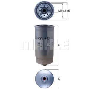 Kraftstofffilter MAHLE KC 161 für Renault Trucks Mascott Master Pro