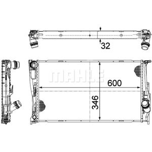 Kühler Motorkühlung MAHLE CR 1086 000P für BMW 3er