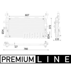 Kühler Motorkühlung MAHLE CR 1499 000P für Opel Meriva A