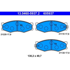 Bremsbelagsatz Scheibenbremse ATE 13.0460-5937.2