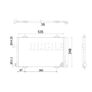 Kondensator Klimaanlage MAHLE AC 938 000S für Peugeot Citroën 508 I C5 III 407