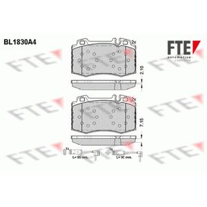 Bremsbelagsatz Scheibenbremse FTE 9010409 für Mercedes-Benz C