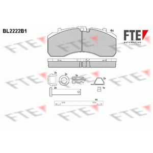 Bremsbelagsatz Scheibenbremse FTE 9500008