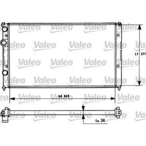 Kühler Motorkühlung VALEO 731267 für VW Seat Golf III Vento Ibiza II Cordoba