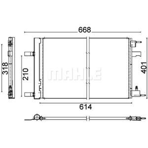 Kondensator Klimaanlage MAHLE AC 637 000P für Opel Chevrolet Vauxhall Orlando