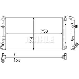 Kühler Motorkühlung MAHLE CR 1683 000S für Renault Opel Master II Movano A