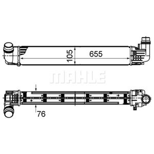 Ladeluftkühler MAHLE CI 496 000S für Dacia Duster