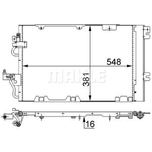 Kondensator Klimaanlage MAHLE AC 375 000S für Opel Zafira B Astra H