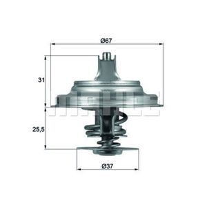 Thermostat Kühlmittel MAHLE TX 25 80D für Mercedes-Benz VW Seat Puch G