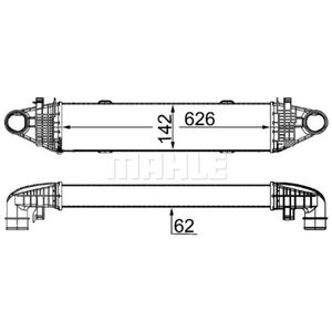 Ladeluftkühler MAHLE CI 358 000S für Mercedes-Benz C